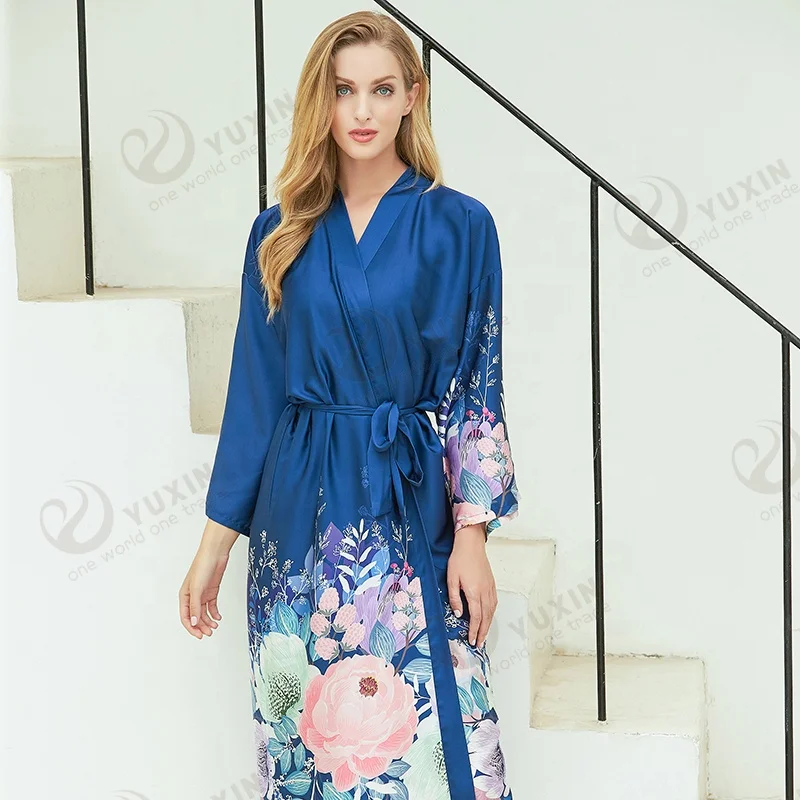 Long Robe for Lady Bath Robe Bridesmaid Gown for Women Satin Dress Robes