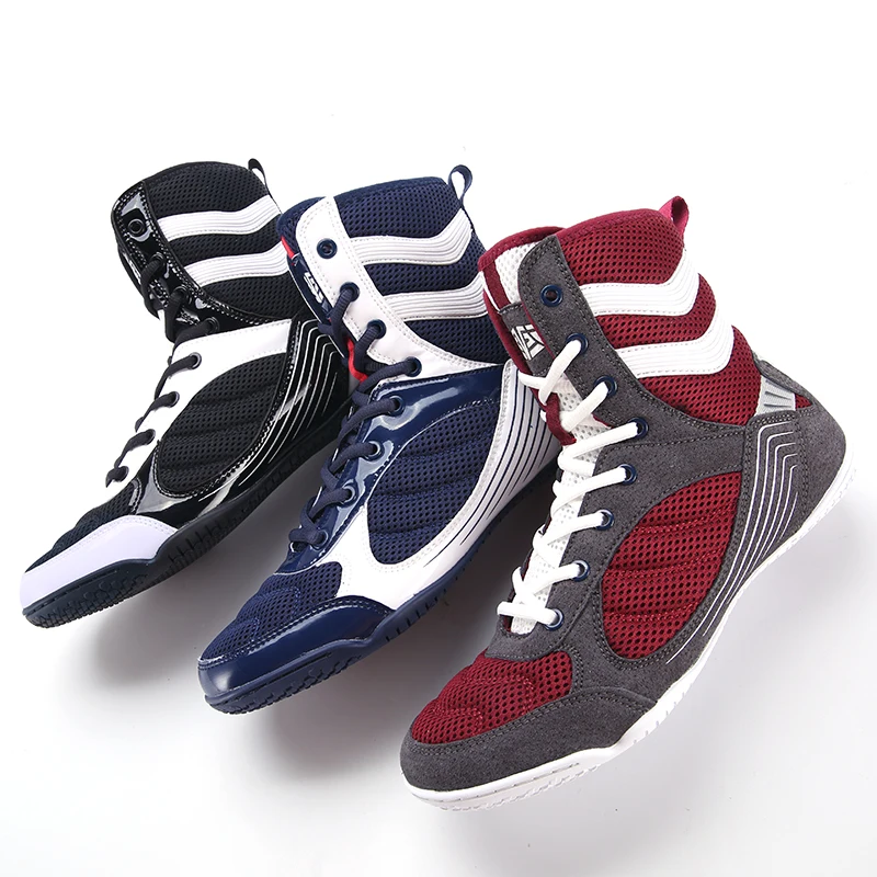 

New Breathable Boxing Shoes Men Women Luxury Boxing Sneakers Anti Slip Flightight Shoes Professional Wrestling Sneakers