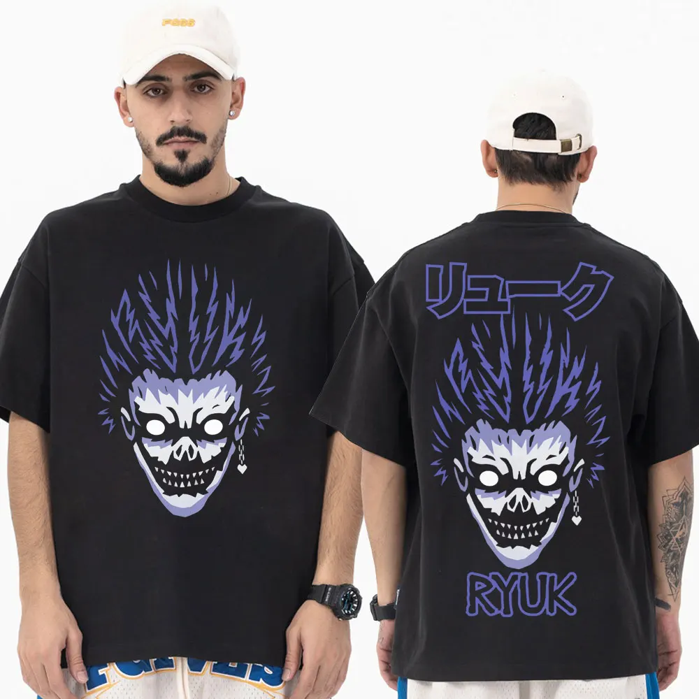 

Japan Anime Death Note Print T Shirt Summer Fashion 100%cotton Short Sleeve T Shirts Unisex High Street Casual Oversized T-shirt