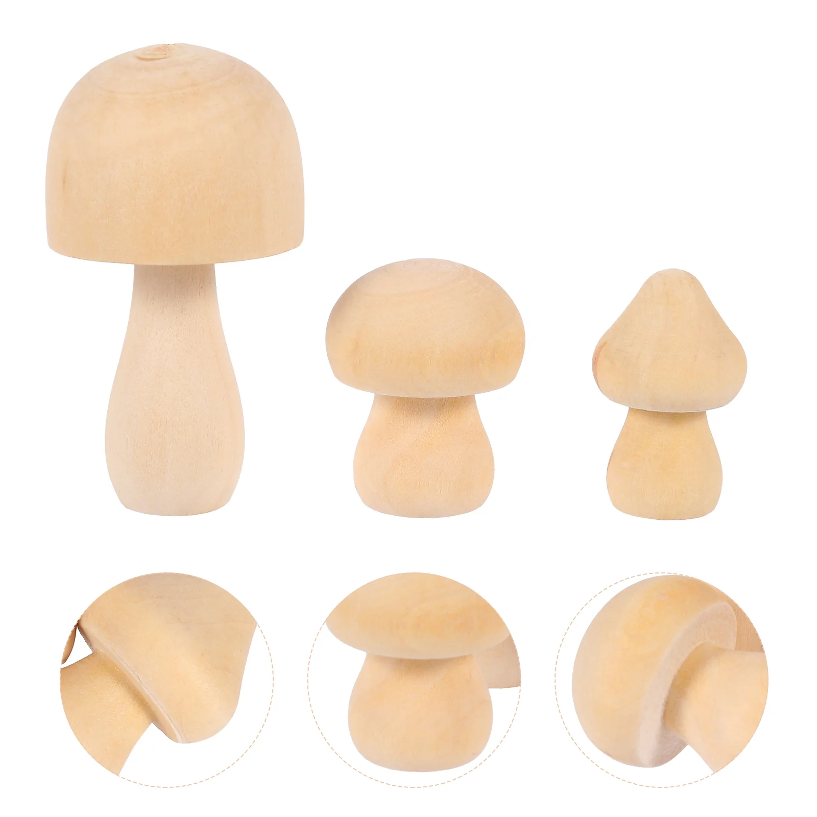 

Mushroom Wooden Wood Unfinished Peg Mushrooms Diy Graffiti Children Toys Figures Painting Craft Natural Unpainted Drawing Kids