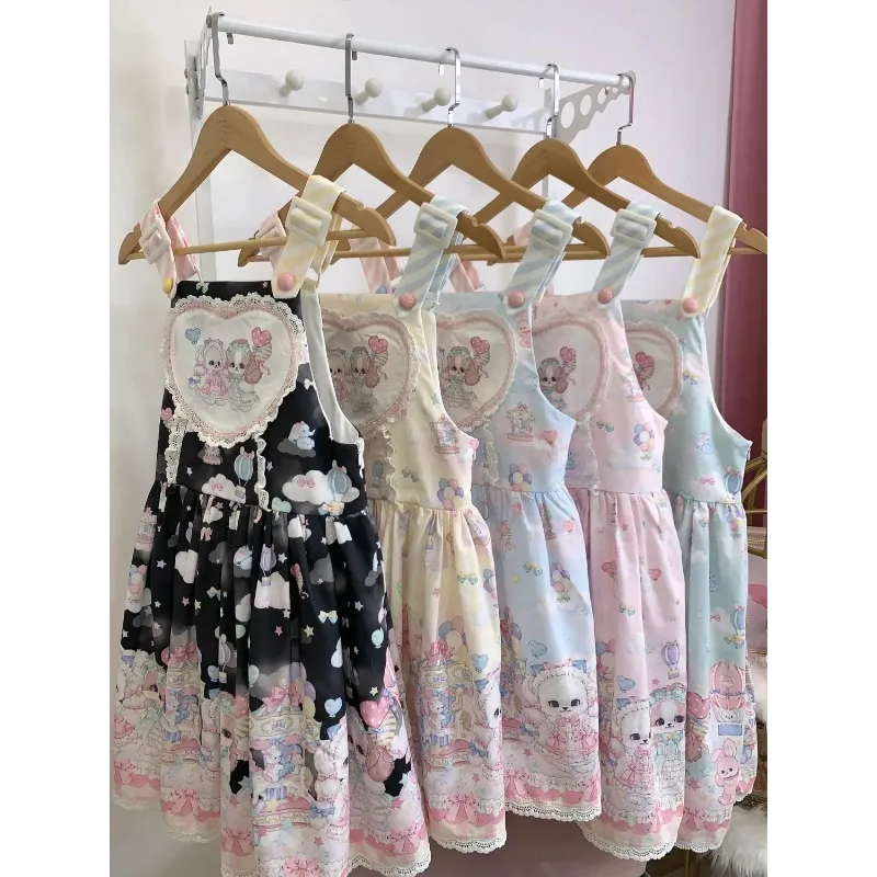 Милое платье принцессы в стиле &quotЛолита&quot Jsk женское на бретельках с милым