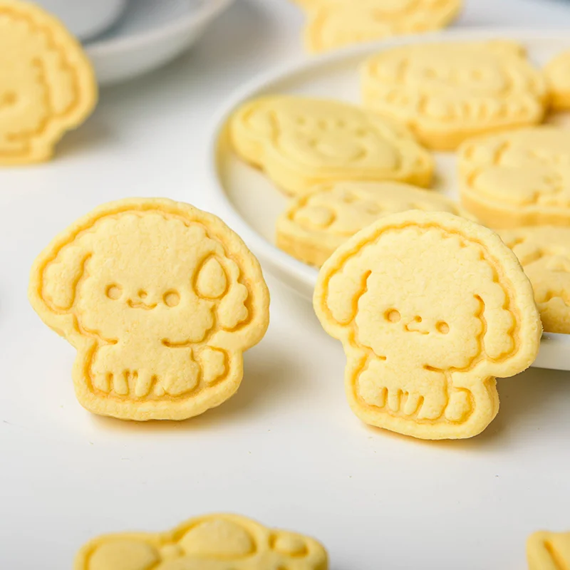 

20Pcs/Set 3D Cute Dog Biscuit Mould Tools Cookie Cutters Pressable Stamp Biscuit Mold DIY Fondant Cake Decoration Baking Mould