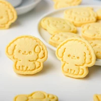 20pcsset 3d cute dog biscuit mould tools cookie cutters pressable stamp biscuit mold diy fondant cake decoration baking mould