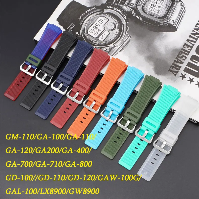 

Резиновый ремешок для наручных часов Casio GM-110 GA700 GW8900 LX8900