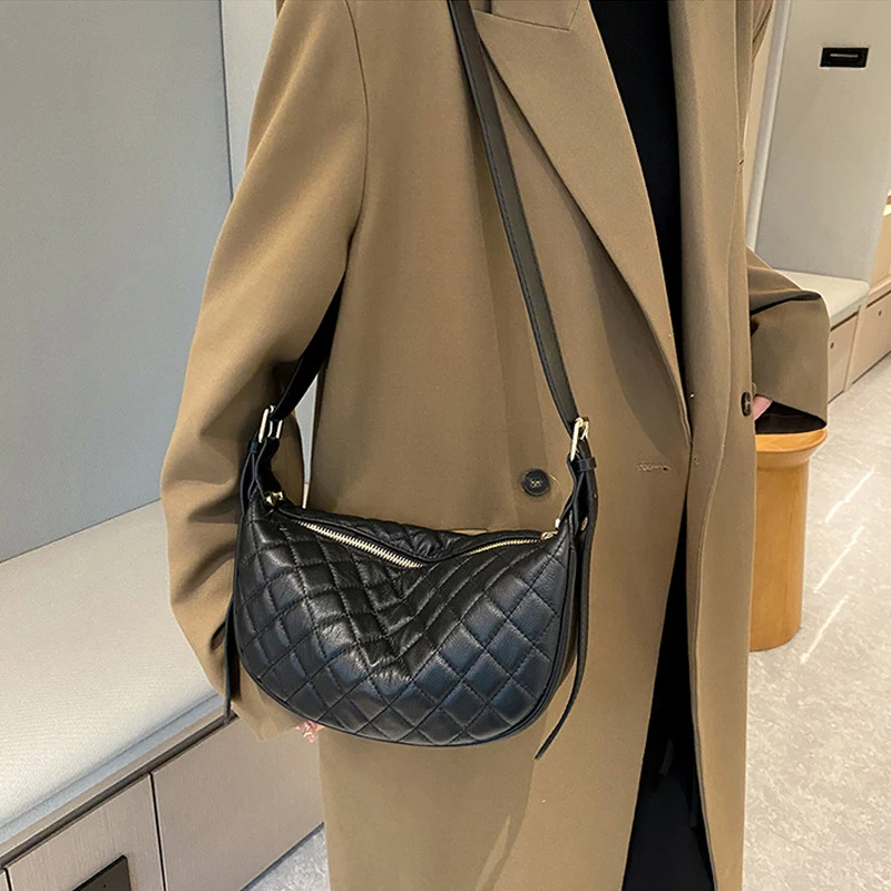

Модные трендовые дизайнерские сумки в клетку со стразами для женщин из натуральной кожи Хобо повседневные винтажные сумки-мессенджеры через плечо