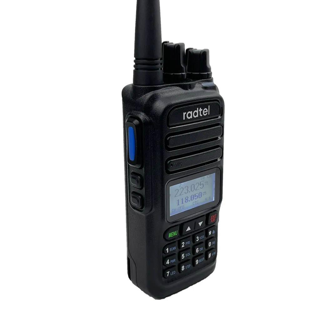 radtel rt 830 noaa weather channel 6 bands amateur ham two way radio 128ch walkie talkie air band color police scanner marine free global shipping
