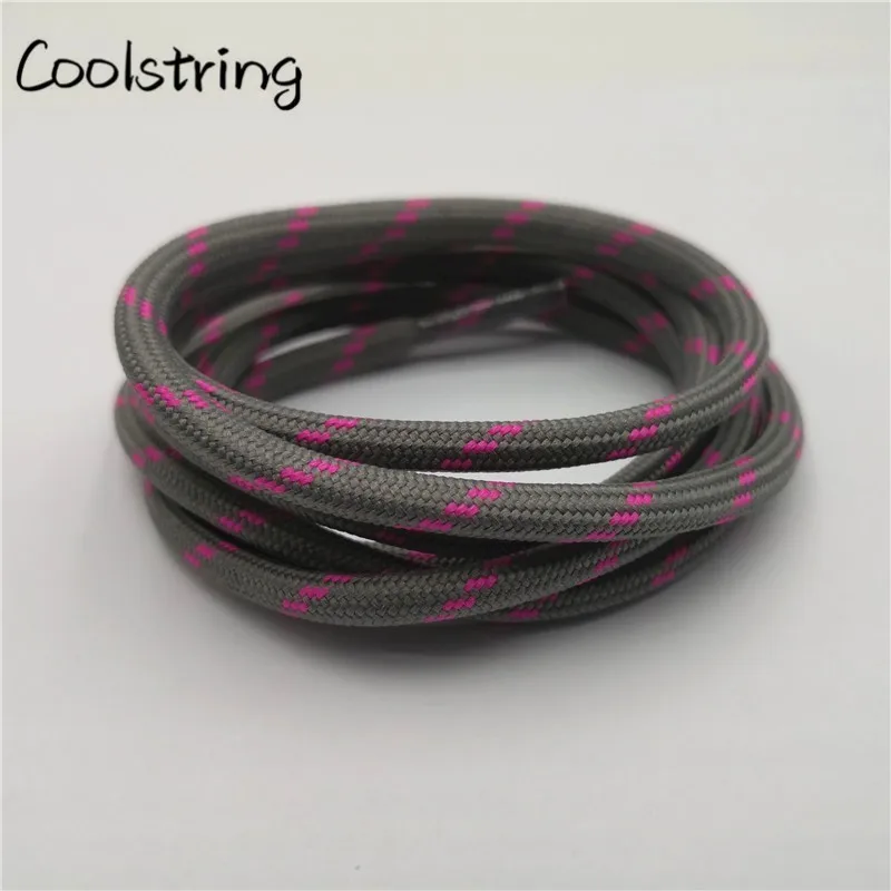 Coolstring Outdoor Round Rope Hiking Shoes Laces Striped Wear Resistant Sneakers Boot Shoelaces Strings For Men And Women Sports
