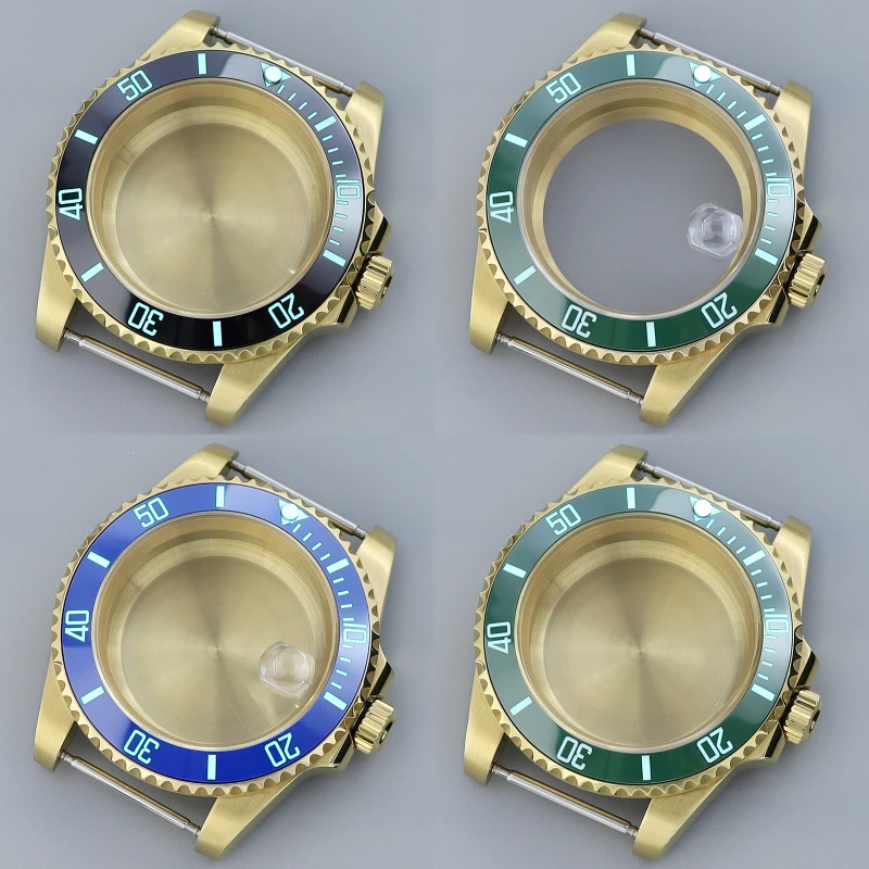40 мм золотой корпус с PVD-покрытием сапфировый безель C3 подходит для Seiko NH35 NH36 4R36 8215