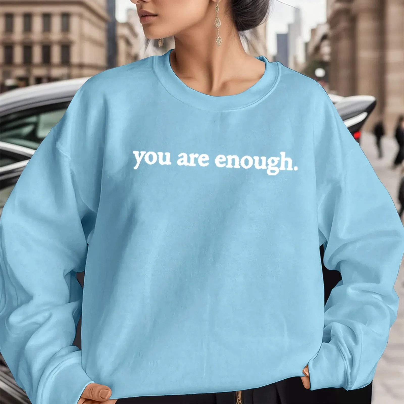 

Sweatshirts Women Harajuku Letter Print Hoodies Oversize Crew Neck Graphic Pullovers Academy Loose Sportswear Trendy Tracksuits