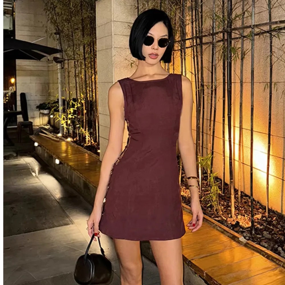 VanessaLab Новая летняя тяжелая промышленность без рукавов с боковыми вырезами