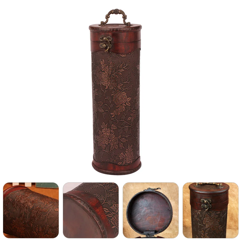 

Box Bottle Wood Wooden Case Gift Single Storage Packing Holder Vintage Carrier Christmas Carrying Decorative Crates Elf bar