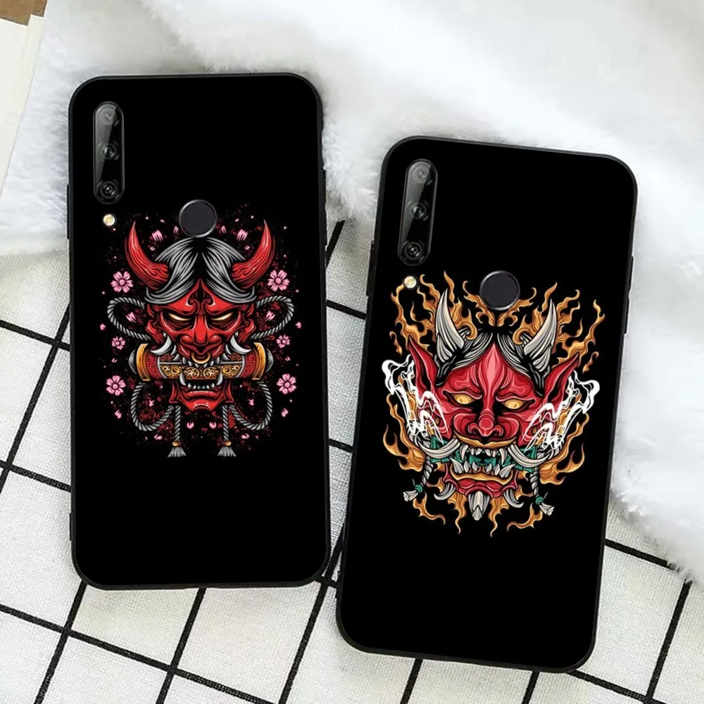Japanese Oni Hannya Demon Mask Phone Case For Huawei Honor 10 Lite 9 20 7A 9X 30 50 60 70 Pro Plus Soft Silicone Cover