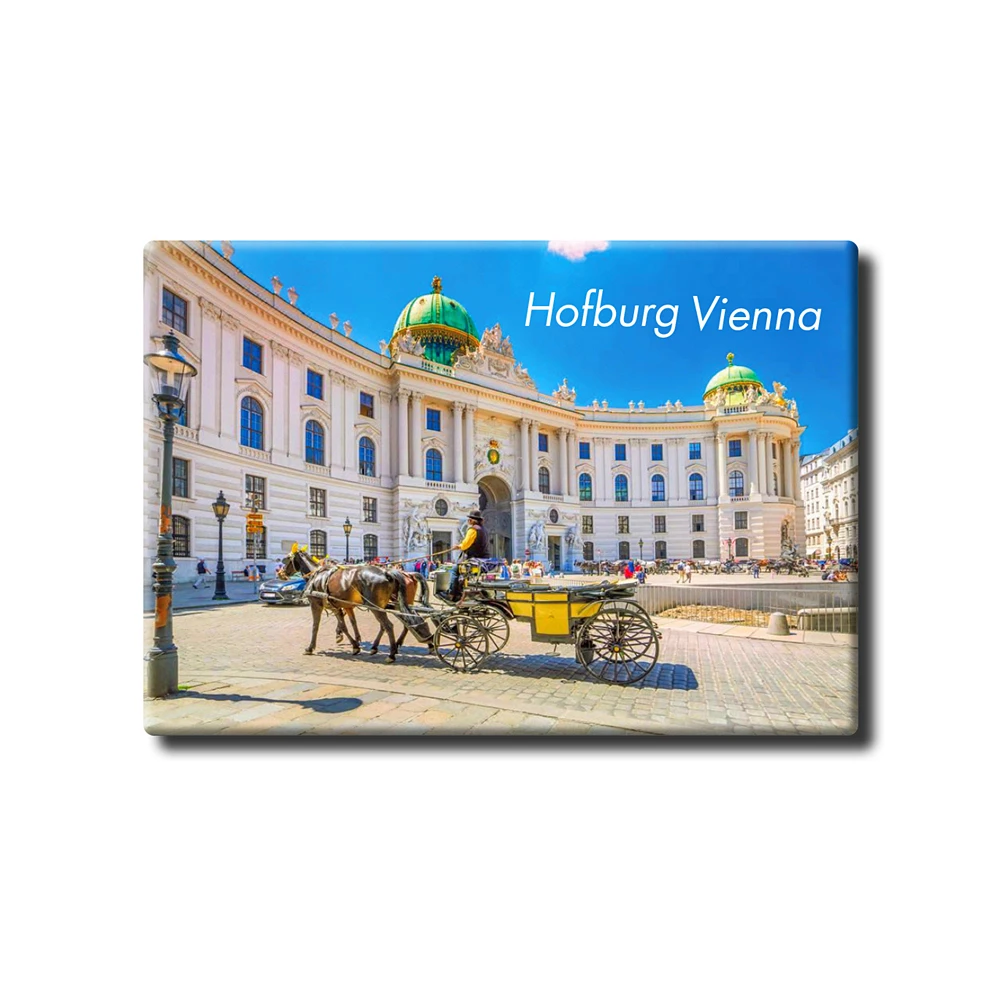 

Austria Vienna "Hoff Palace" Tourist Souvenir Tinplate Magnetic Refrigerator Sticker Rigid Creative Home Decoration 27204
