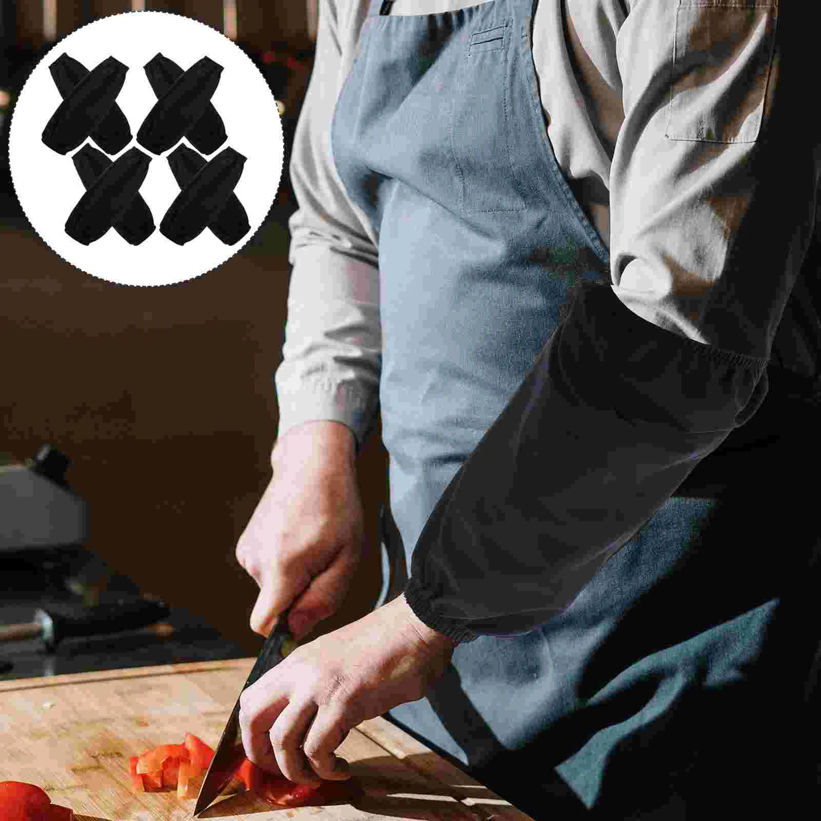

4 Pairs Waterproof Oilproof Sleeve Anti-fouling Sleeves For Cooking Creative Oversleeves Protectors Tarpaulin Miss Sheer