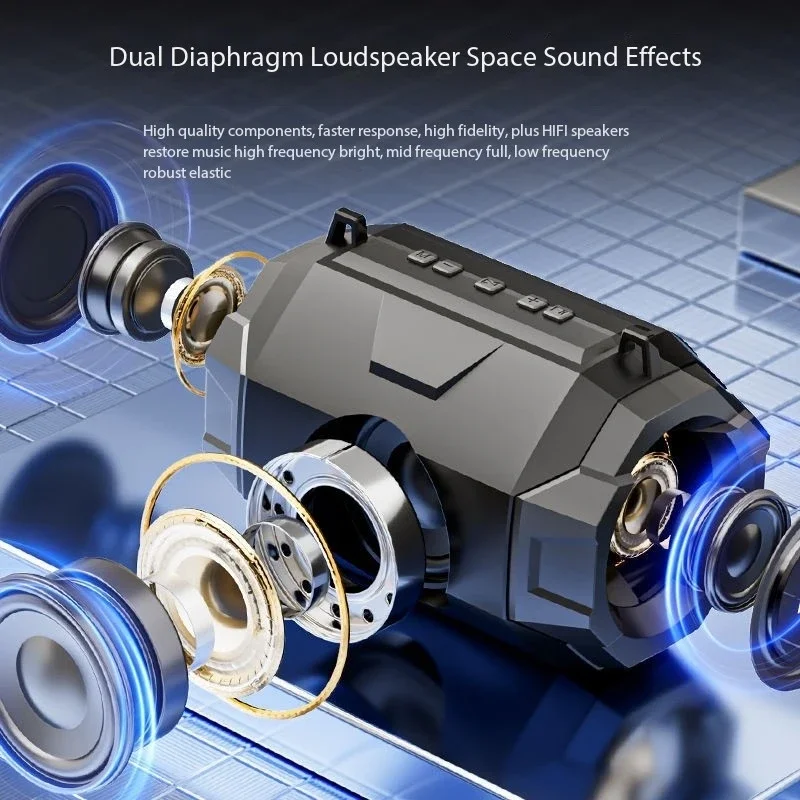 Портативный водонепроницаемый Bluetooth-динамик высокой мощности 30 Вт RGB с цветным