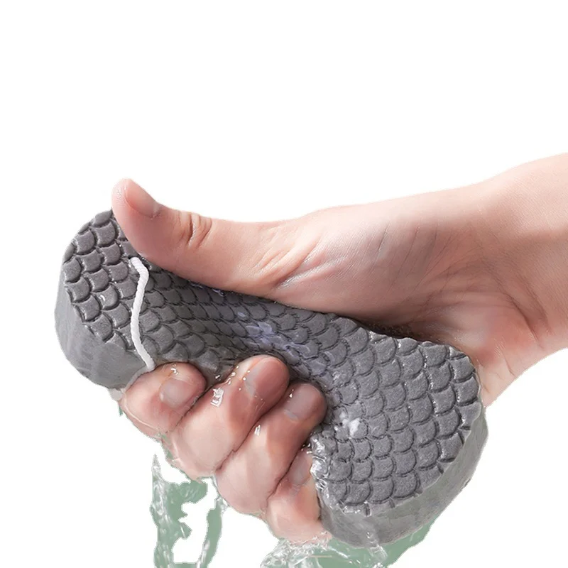 

3D Sponge Exfoliating Bath Scrubbing Sponges Fish Scale Bath Scrubbing Tool for Adults Children Dead Skin Remover Tool