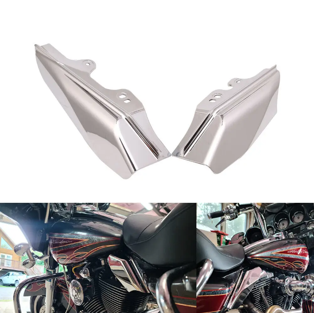 

Хромированный дефлектор воздуха со средней рамкой для Harley Touring Road King Electra Glide FLHR FLHX FLTR 2001-2008