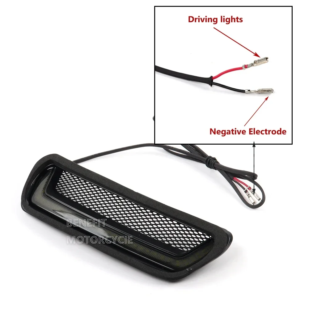Новый мотоцикл White Tracer черная фара с вентиляционным отверстием LEDFit для Harley Softail Low