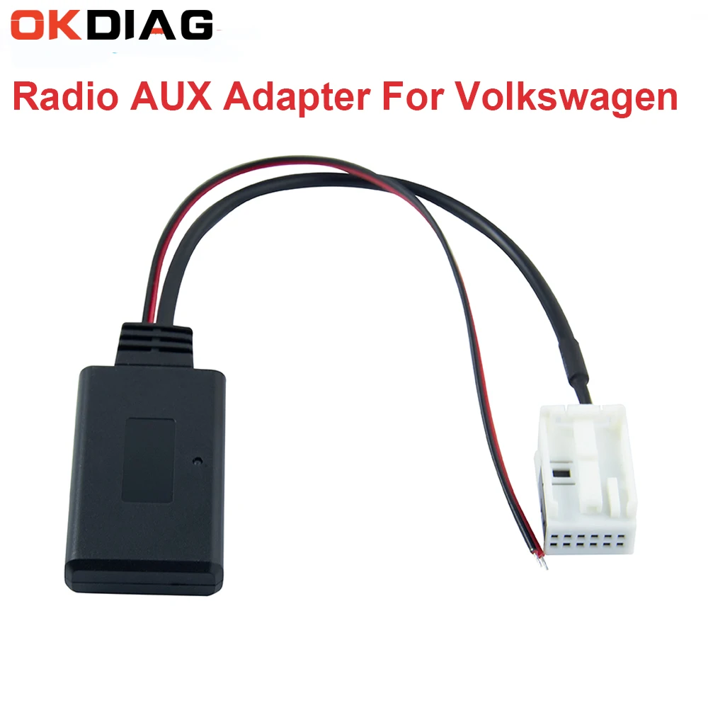 12 В 12-Pin Радио AUX адаптер Bluetooth MP3 Aux-In подходит для Volkswagen MCD RNS 510 RCD 200 210 300 310 500 |