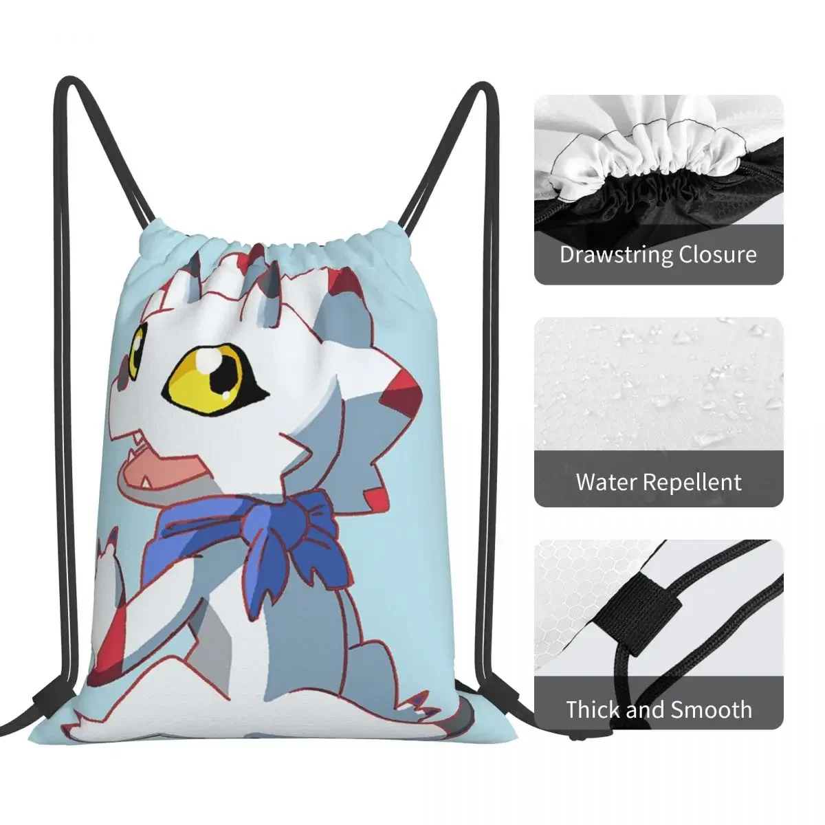 Рюкзаки Gammamon Digimon повседневные портативные сумки на шнурке карманная сумка для