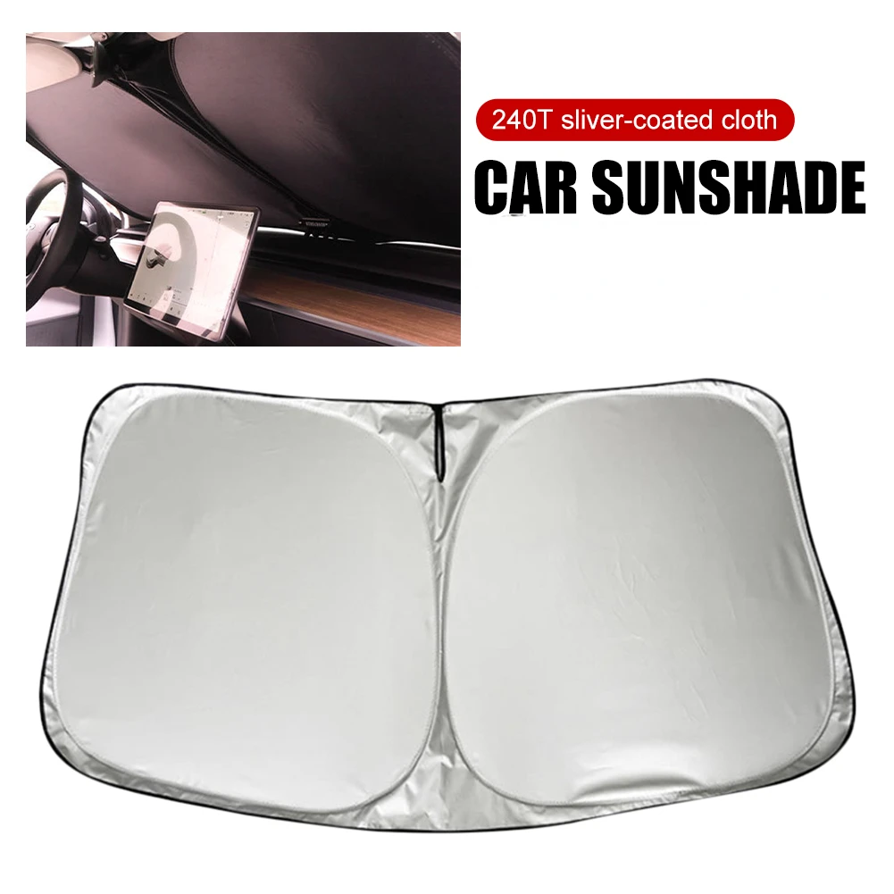 

Car Windshield Sun Shade Covers Visors Auto Front Window Sunscreen Parasol For Model 3 Y X Sunshade Accessories