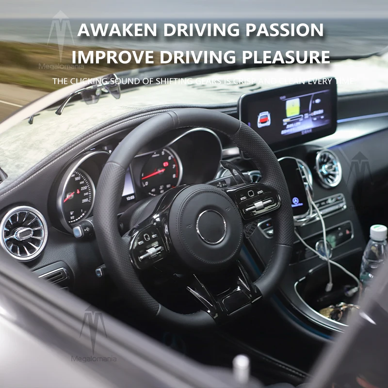 Магнитные переключатели передач из углеродного волокна подходят для Mercedes-Benz SLC GLC