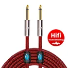 14 ''TS моно-штекер от 6,35 мм до 6.35 штекер аудиосигнала кабель для усилителя микшера гитары инструмент для клавиатур OFC экранированный шнур 1 м 2 м 3 м 5 м