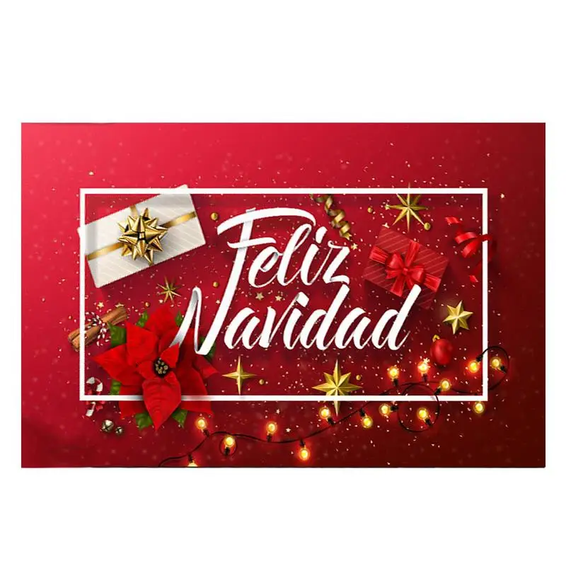 

Christmas Rug Santa Claus Mat Christmas Non Slip Front Door Mat Merry Christmas Welcome Entrance Door Mat Area Rug Indoor