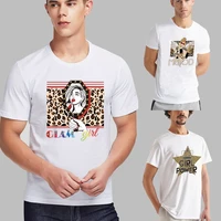 2022 men leopard print t shirts fashion commuter top o neck short sleeve spring summer shirt female harajuku t shirt pullover