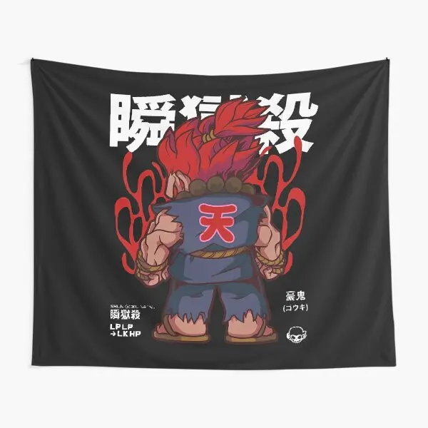 Шиби гобелен в форме демона цветное полотенце красивый Дорожный Коврик с принтом