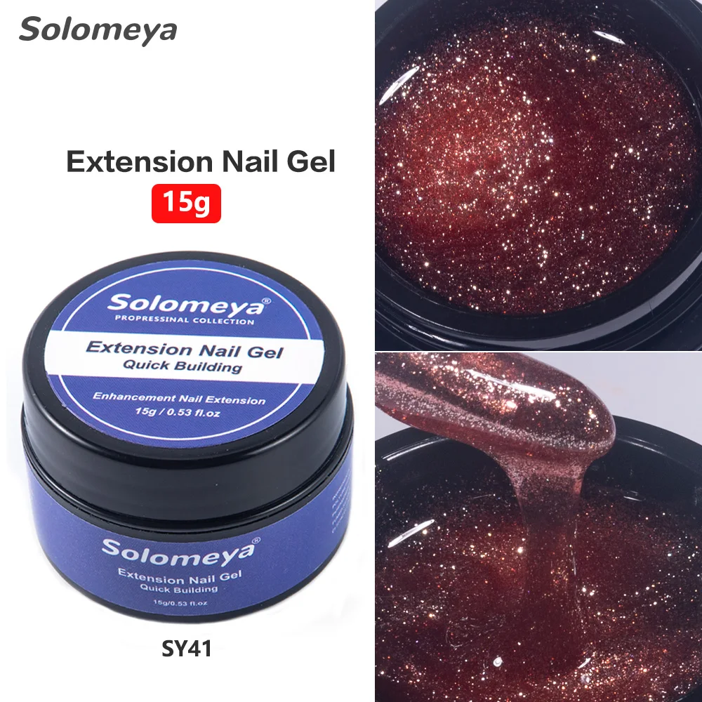 

Гель-лак для наращивания ногтей Solomeya, самовыравнивающийся Гель-лак для быстрого наращивания, 15 г