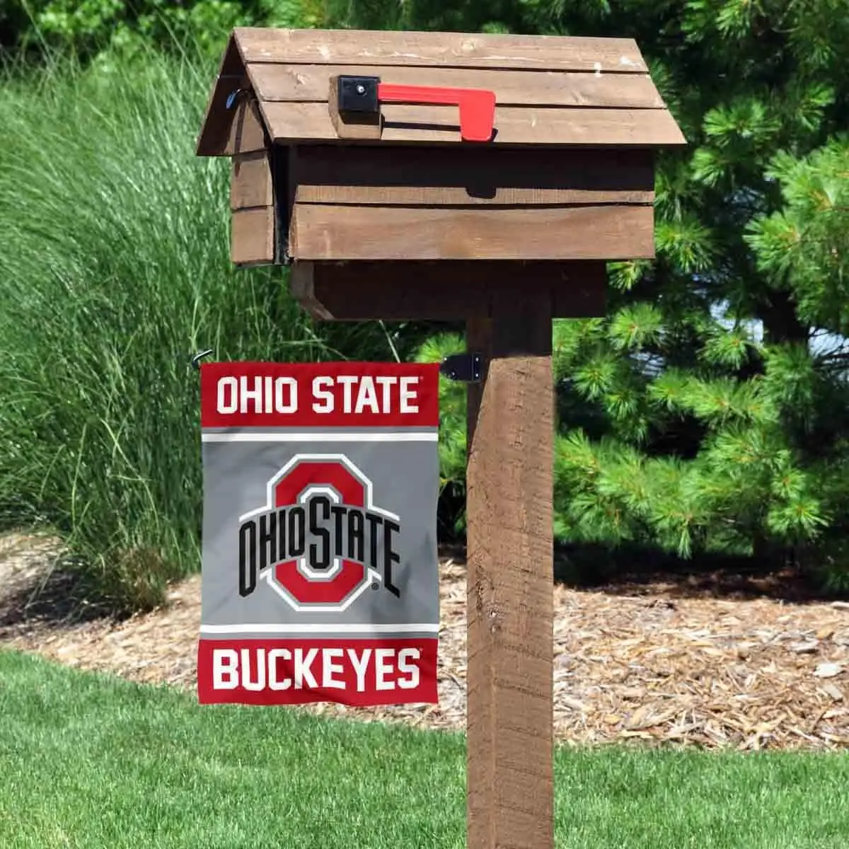 Флаги и баннеры колледжа Co. Buckeyes Садовый флаг