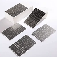 14 59 5cm nail art stamping plates butterflyleavesflower design stamp stamper template 1pcs stainless steel tool image xxl1