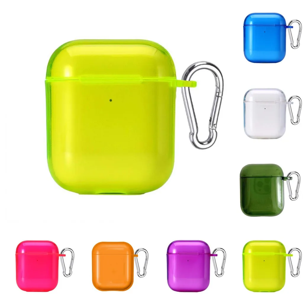 Чехол для наушников Apple AirPods Pro 3 2 или 1 прозрачный мягкий из ТПУ с брелоком |