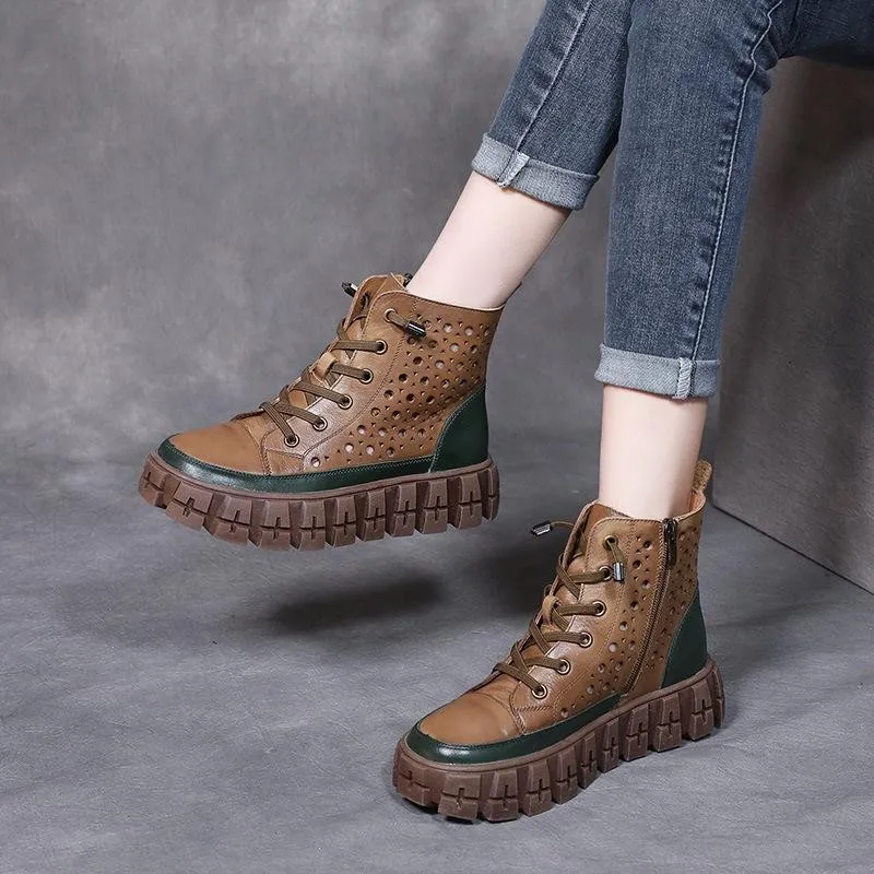 

Весенние новые ретро туфли из вискозы кожаные ботинки из воловьей кожи с верхним слоем крутые кожаные ботинки средней длины с круглым носко...