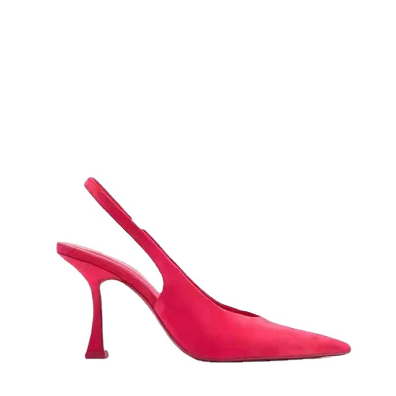 TRAF 2023 High Heeled Sandals for Women Pumps Summer Sandals Stiletto Slingback Heels Female Heels Elegant Woman Heeled Shoes