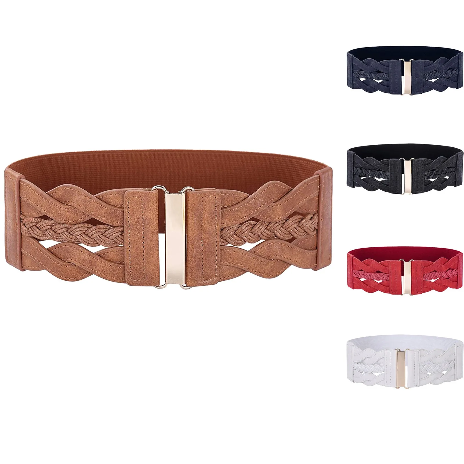 

Waist Women's Belt Wide Stretchy Belt Elastic Retro Vintage Accessory Crib Skirt