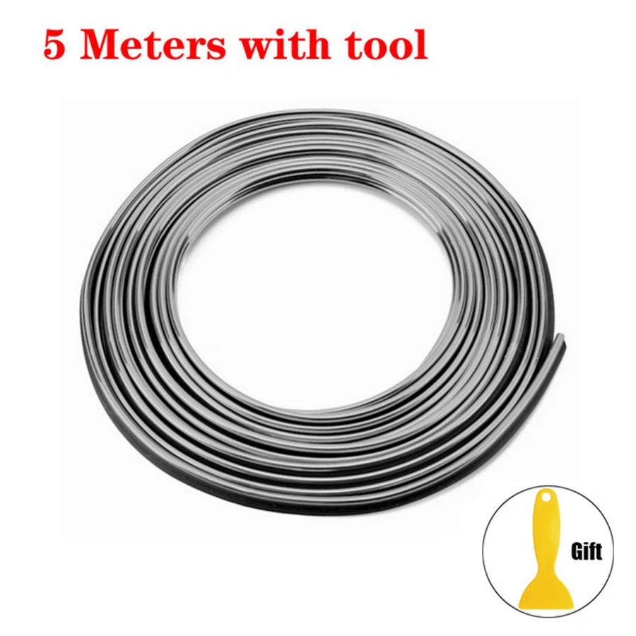 

Универсальные Декоративные гибкие ленты для автомобильного литья, 5 м, молдинги для салона автомобиля, крышка автомобиля, отделка, приборная панель, дверь, Стайлинг автомобиля