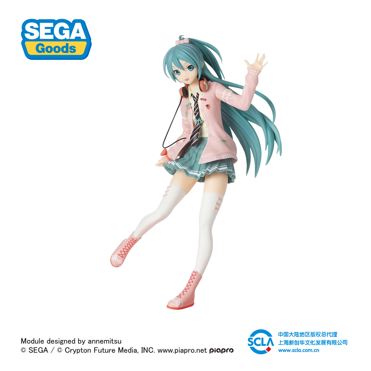 

sega VOCALOID Hatsune Miku Bow girl Official Figures Models Anime Collectibles Toys Birthday Gifts Dolls Ornaments statue
