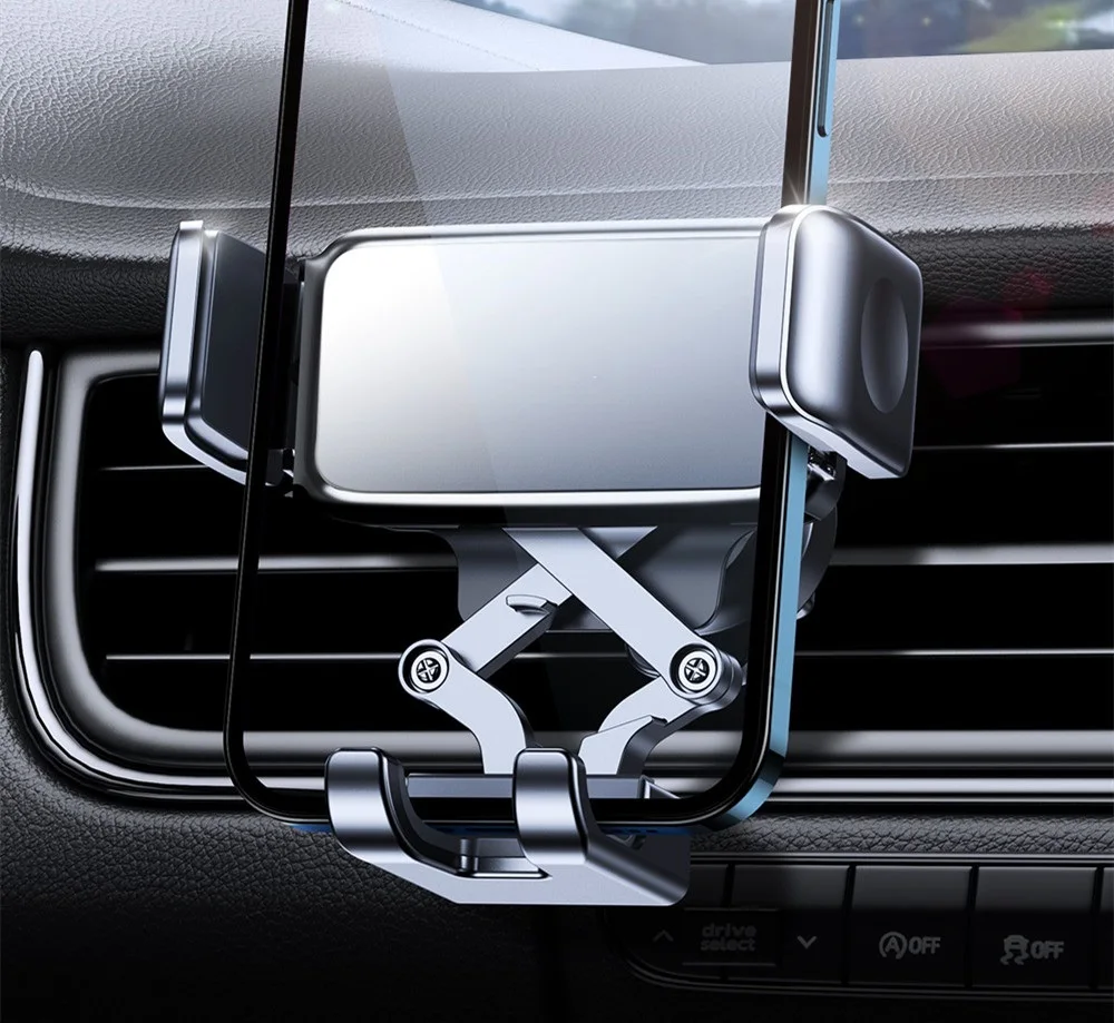 

Car Phone Holder Stand For Air Vent Mount 4.7-6.8 Inch Phone Strong Clamping Phone Holder Support For IPhone Samsung