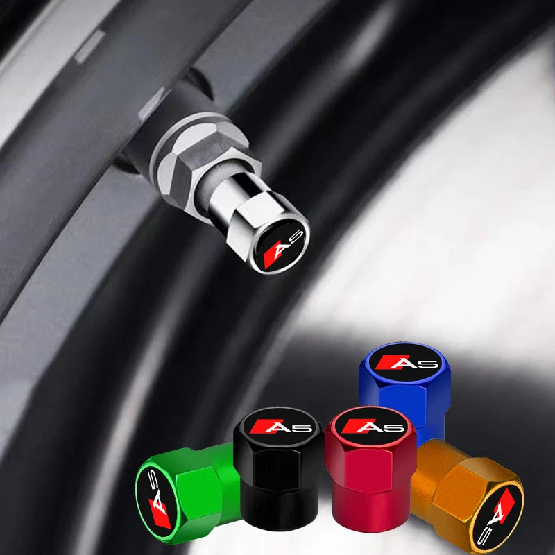 

New Metal Car valve Wheel Tire Valve Stem Caps Car accessories For Audi Sline A5 A1 A3 A5 A6 A4 A8 Q2 Q3 Q5 Q7 S3 S4 S5 S6 S7 TT