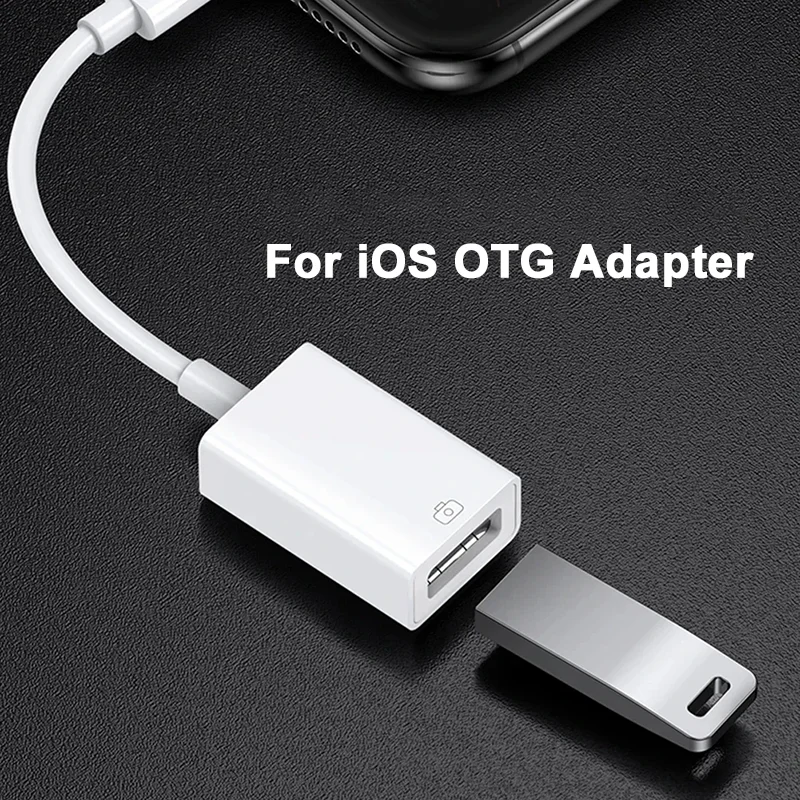 OTG USB-адаптер типа C к USB A для iOS в USB-конвертер Apple iPhone 16 15 14 13 12 Pro Max Мышь U-диск Камера