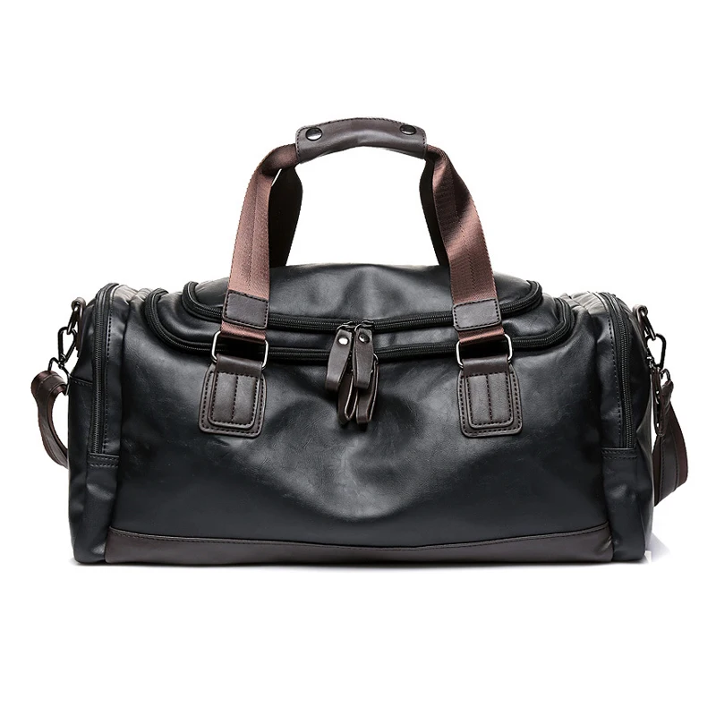 Leather Briefcases Bag Men Travel Handbag Casual Business Shoulder Bags High Quality Vintage PU Leather Men's Satchels