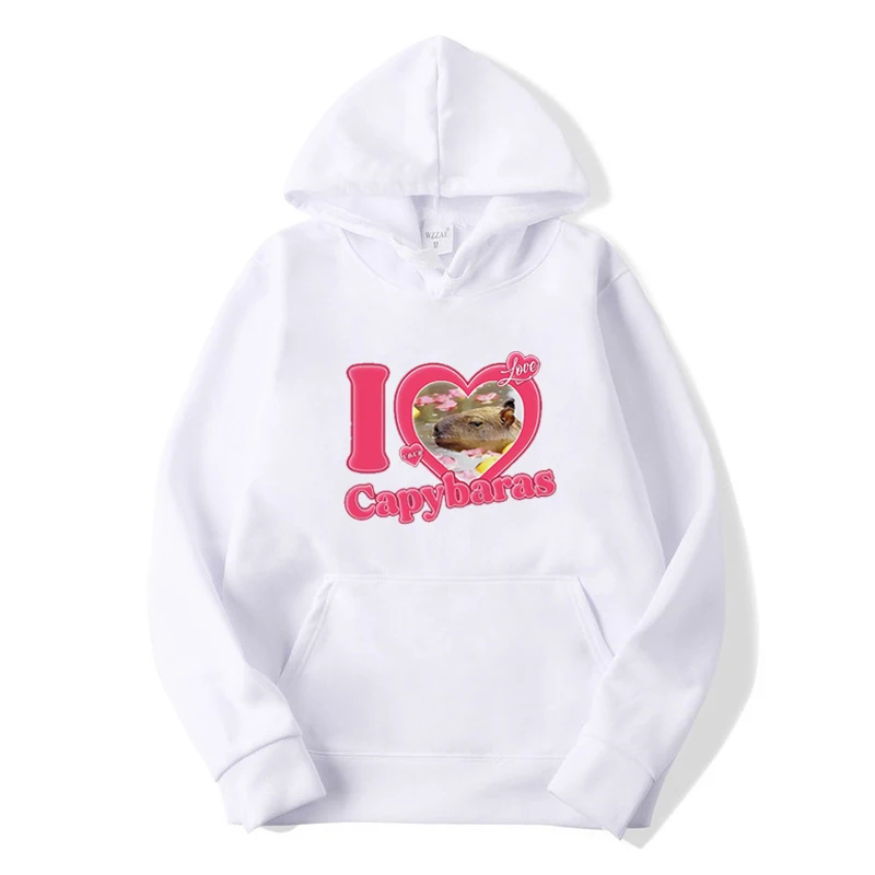 I Love Capybaras Hoodies Men Sweatshirts capybaras Printed Fleece Men Clothing Jacket Oversized Hoodie Women's Sweater Men tops