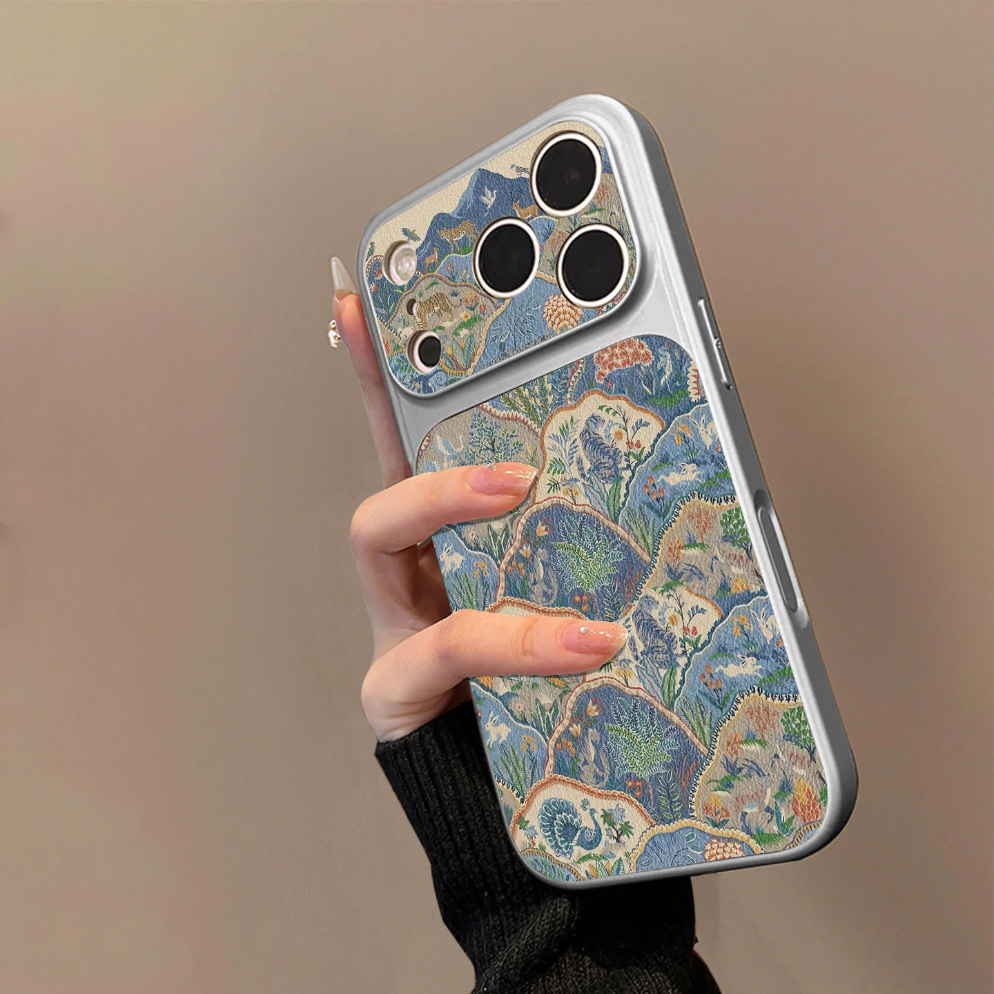 Чехол для телефона в китайском стиле с павлином для iPhone 17 Pro Max, Air 16, E 15, 14, 13, 12, 11 Pro Max, 17E, 8, 7 Plus, X или серии 17 (art.: 3920d97cdb87e) - 3920d97cdb87e