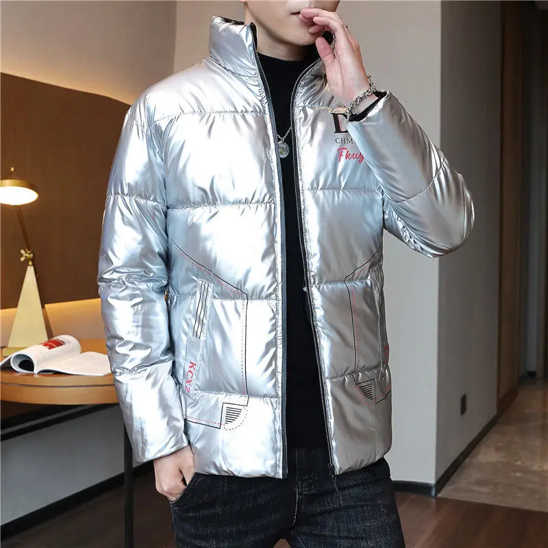 Winter coat men down cotton clothing 2022 new cold-proof warm thickening trend short style cotton clothing tide men