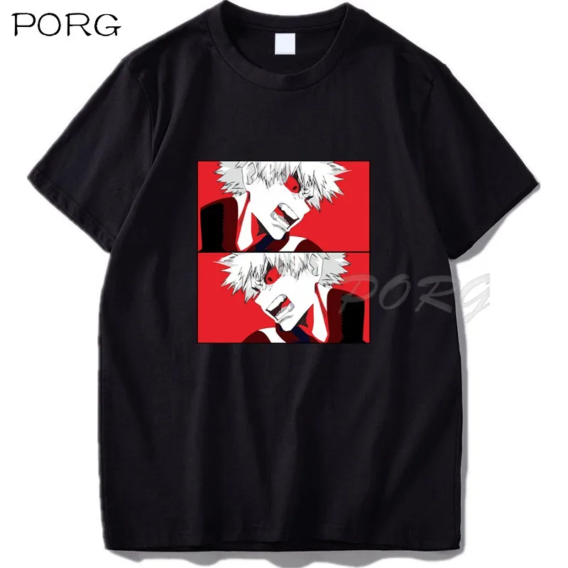 

Bakugo Katsuki My Hero Academia T Shirt Men Kawaii Cartoon Summer Tops Graphic Tees Unisex Harajuku Fashion Style T-shirt Male