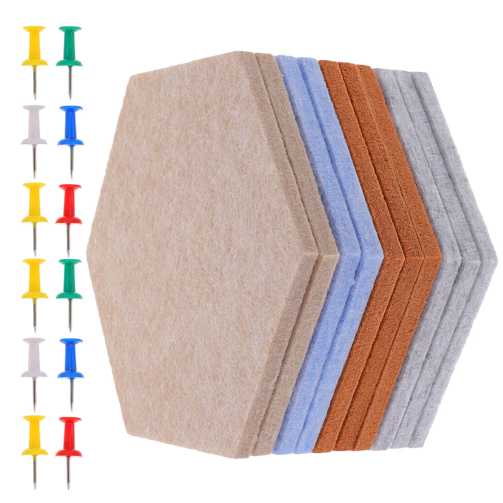 

10 Pcs Hexagonal Felt Board The Office Decor Adhesive Pin Bulletin Letter Home Wall Memo Letters Classroom
