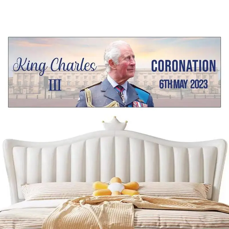 

Kings Coronation Banner 2023 Coronation Banner Of King Charles III King Charles The Third Flags British Decorations Coronation