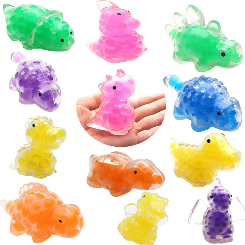 

3-30PCS New Bead Ball Dinosaur Pinch Music Creative Release and Decompression TPR Elastic Creative Unique Children & adults Toy